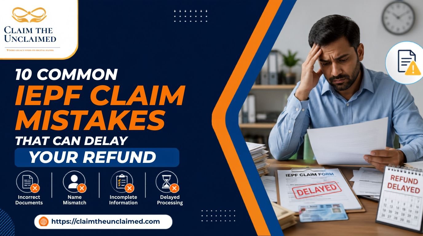 10 Common IEPF Claim Mistakes That Can Delay Your Refund